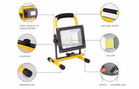 Luz de inundación LED recargable de 10W IP65, reflector portátil impermeable para exteriores, luz de trabajo, reflector, luz diurna