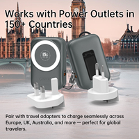 Batterie externe 10000 mAh à charge rapide 22,5 W pour S390 avec chargeur magnétique sans fil pour montre connectée, pliable et prise CA intégrée