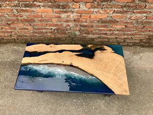 Nouveau design unique tendance 2026 pour plateau de table à manger en bois motif vague 2025, livraison gratuite, vente en gros en vrac pour la Nouvelle-Orléans - Product Image 5