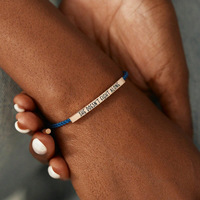 Pulsera de Tubo de Acero Inoxidable Colorida con Frase 'No Dejes que los Días Difíciles Ganen', Personalizable, Inspiradora, Regalos para Parejas