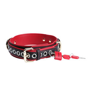 DV9001-XQ2 Kunstleer Heren Bdsm Bondage Kraag Polsbanden Dubbellaags Stimulatie Hot-Selling Set - Product Image 3