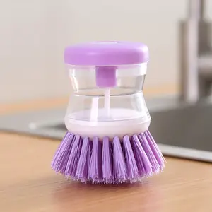 Nuova spazzola wok spazzola per la pulizia della cucina di decontaminazione multifunzionale spazzola per piatti con riempimento automatico di liquidi di tipo push