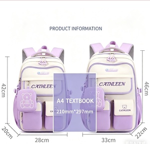 Mochila Escolar para Niños, Diseño de Dibujos Animados, para Primaria y Secundaria, Protección de Columna, Reducción de Peso, Gran Capacidad, Ecológica - Product Image 2