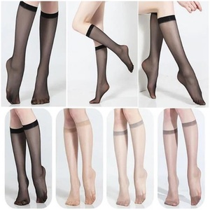 Yiwu vente en gros femmes <span class=keywords><strong>bas</strong></span> d'été Transparent Nylon genou chaussettes mode filles genou-haut chaussettes - Product Image 4