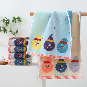 Toalla Infantil de Jacquard, 100% Algodón, Suave, Absorbente, Sin Desprendimiento de Pelusa, Diseño de Dibujos Animados, Gruesa - Product Image 1