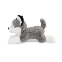 Peluche Realista de Husky Siberiano, Juguete de Peluche Suave, Muñeco de Cachorro en Postura Sentada y Acostada, Regalo para Niños, OEM Personalizado