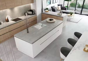 <span class=keywords><strong>Cucina</strong></span> su Misura di Alta Gamma Vermont con Isola, Mobili da <span class=keywords><strong>Cucina</strong></span> Moderni con Pannelli Lisci, Armadietti in Compensato per Villa - Product Image 4