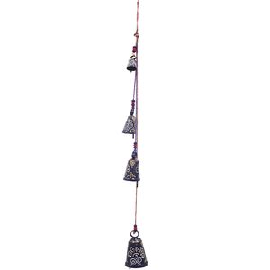 PARIJAT artisanat carillons éoliens en fer violet 4 cloches suspendues pour la maison balcon salon jardin décoratif son Kutch - Product Image 2