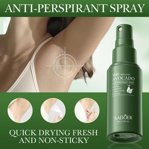 SADOER 50ml aguacate orgánico antitranspirante desodorante Spray humectante refrescante clavícula axila removedor <span class=keywords><strong>de</strong></span> olores - Product Image 3