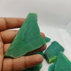 Gemas de Jaipur, Ágata Natural Azul Verde en Bruto, Piedra Mineral sin Pulir para Joyería y Manualidades - Product Image 4