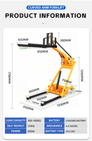 Ventes directes usine : Mini transpalette semi-électrique hydraulique portable 500 kg à bras courbé, équipement de manutention pivotant