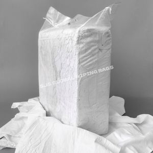 Paño de Limpieza Industrial Reciclado, 100% Algodón Blanco, Gran Capacidad de Absorción, Toallitas de Limpieza - Product Image 1