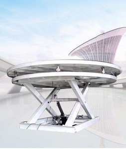 Tùy chỉnh thép Palăng xích xe xoay nền tảng 360 độ hiển thị nhà để xe bàn xoay giai đoạn nâng với 1 tấn khả năng chịu tải - Product Image 3