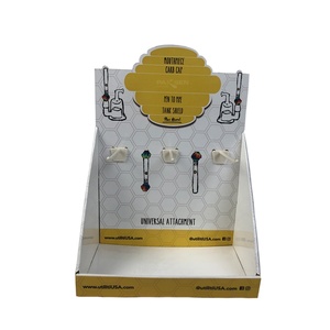 Cardboard Hook Display Stand 4 Hooks Counter Top Display PDQ Retail Show <b>Box</b> Cardboard <b>Box</b> Display With Hooks - Product Image 2