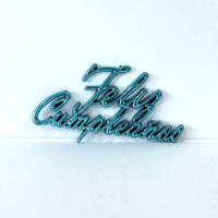 Décoration de gâteau 3D en plastique à lettres en relief « Feliz Cumpleaños » au prix d'usine, idéale pour les anniversaires espagnols et les fêtes de Quinceañera