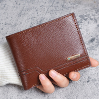 Dompet Pendek Unisex Model Terbaru Kasual Motif Geometris PU Tahan Air Banyak Slot Kartu Kapasitas Besar Bahan Polyester Untuk Kehidupan Sehari-hari
