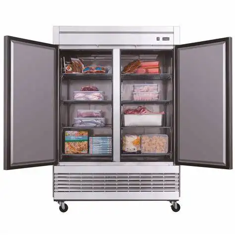 Fridge Glass Door Vertical Refrigerated Upright Refrigerator Wine Commercial Pepsi Double