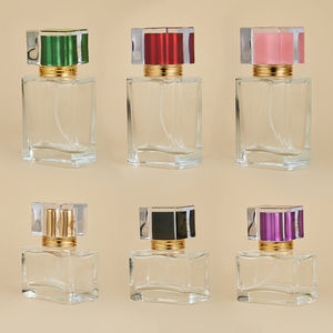 Empty Rectangle Glass <b>Perfume</b> <b>Bottle</b> 30ml 50ml Screw Refillable Clear Spray <b>Bottle</b> - Product Image 6