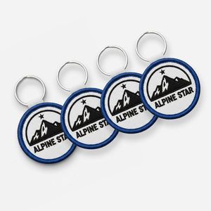 Bulk <b>Custom</b> Embroidered <b>Keychain</b>, Woven Name Tag, Irregularly Shaped Keytag, Flight Baggage Tag with Logo, Wholesale Factory - Product Image 5