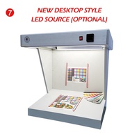 Boîte de visualisation de source lumineuse standard de bureau D65 D50 ISO3664 CRI95 4x18W avec minuterie pour l'impression et la correction des couleurs, support d'échantillons