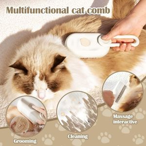 Cepillo de Masaje Eléctrico para Mascotas con Mango, Cepillo de Vapor 3 en 1 para Gatos, Cepillo de Vapor con Mango para Mascotas, Peine para Mascotas con Vapor para Perros - Product Image 4
