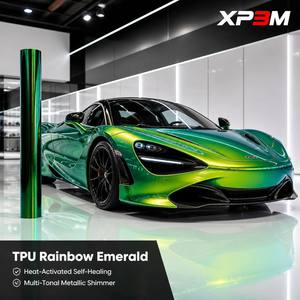 ฟิล์มใสกันรอยรถยนต์ XP3M Rainbow Emerald OEM Gloss TPU สี PPF หนา 7.5 มิล ซ่อมแซมตัวเองได้ ป้องกันรอยขีดข่วน ป้องกันสีเหลือง พร้อมช่องระบายอากาศ - Product Image 1