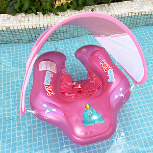 Anillo de natación para bebés de 0 a 12 meses, anillo de cuello antiasfixia con toldo para niños pequeños en la piscina - Product Image 3