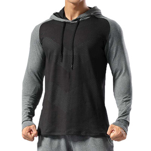 Nouveauté en gros : T-shirts à manches longues pour hommes, respirants, tricotés, style tendance, pour la course et l'entraînement - Product Image 3