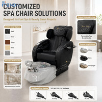 Chaise de spa pour pédicure avec système de massage Shiatsu sans tuyauterie, professionnelle et commerciale, pour salon de manucure