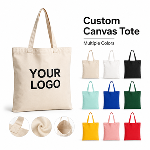 Custom Tote <b>Bags</b> Wholesale With Logo Printed Canvas Shopping <b>Bag</b> Eco Friendly <b>Reusable</b> <b>Bags</b> For Promotional Marketing Events - Product Image 1