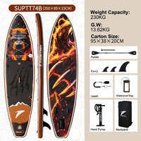 Planche à pagaie gonflable TIDETREK durable et personnalisable 350*89*15cm, planche de paddle gonflable sur mesure, Tabla De Padel, planche de surf