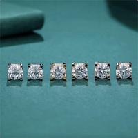 VOAINO personnalisé 9K 14K 18K oem prix compétitif vis arrière cvd laboratoire cultivé diamant boucle d'oreille pour femmes hommes 0.5ct 1ct 2ct