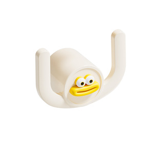 Porte-pantoufles mural mignon avec design en forme de bec de canard pour salle de bain et toilettes, aucun perçage requis, crochet de rangement durable - Product Image 1