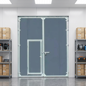 <span class=keywords><strong>Puerta</strong></span> Batiente de Doble Acción Bidireccional de Diseño Moderno para Cocina Comercial y Restaurante, con Amortiguador Anticolisión para Alto Tráfico, Manual - Product Image 1