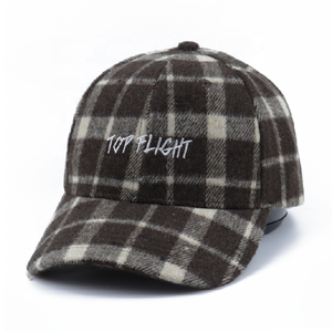 ¡De moda de invierno cálido 21FW de franela a cuadros gorra de béisbol elegante de alta calidad logotipo personalizado sombrero del snapback con <span class=keywords><strong>emb</strong></span>! Logotipo de - Product Image 5