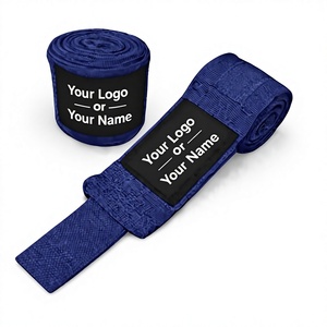 Bandages de boxe personnalisés OEM ODM, bandages élastiques MMA, 2 pièces, tailles et couleurs personnalisées, logo, certifiés CE, écologiques, en caoutchouc, éponge, EVA - Product Image 1