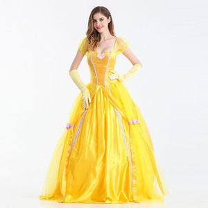 Nueva moda mujer Halloween niñas Cosplay princesa Bale <span class=keywords><strong>La</strong></span> Bella <span class=keywords><strong>y</strong></span> <span class=keywords><strong>La</strong></span> <span class=keywords><strong>Bestia</strong></span> club nocturno <span class=keywords><strong>reina</strong></span> vestido largo disfraces fiesta vestidos - Product Image 5