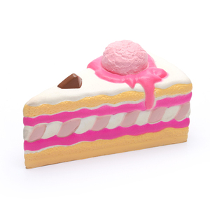 Jouet anti-stress en mousse PU en forme de gâteau triangulaire, de crème glacée ou de gâteau, de haute qualité, aspect alimentaire - Product Image 6