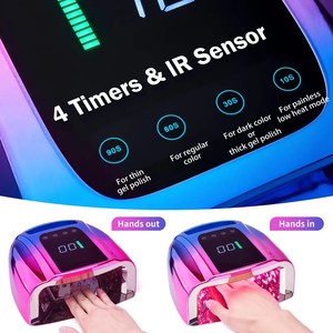 Lampe à ongles LED sans fil 42 perles, couleur dégradée, séchage rapide pour vernis gel, séchoir à ongles, manucure, polymérisation flash, poignée portable, vente en gros - Product Image 3
