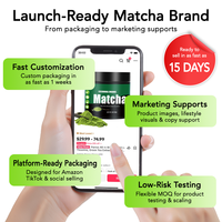 Chinaherbs Qualité Pure Poudre de Matcha Bio du Japon Thé Vert Matcha Certifié Grade Cérémonial Matcha Japonais
