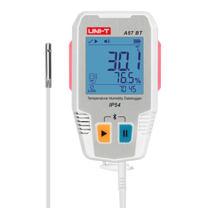 เครื่องบันทึกข้อมูลอุณหภูมิและความชื้น UNI-T A57 BT รุ่นดั้งเดิม ใช้กันอย่างแพร่หลายในด้านการแปรรูปอาหาร การขนส่งแบบควบคุมอุณหภูมิ - Product Image 2