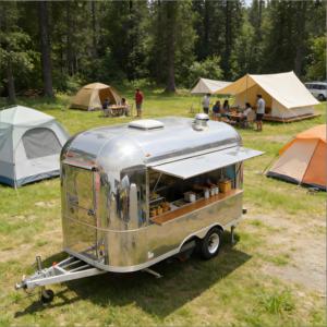 Remolque de aluminio para asado uruguayo con <span class=keywords><strong>parrilla</strong></span> de fuego abierto y barra para chimichurri, para filetes de T-bone, chorizo, morcilla y dulces. - Product Image 2