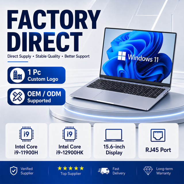 2026 Brand Custom Nuevo Intel Core I9 11th 12th Gen Generation 32GB 64GB Windows 11 RJ45 Gaming Business Laptop Office Computer