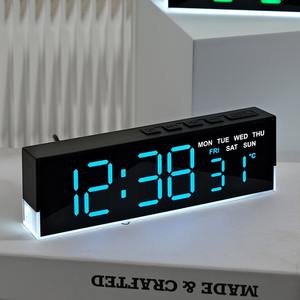 Lámpara de Noche LED Huayang 5519 con <span class=keywords><strong>Reloj</strong></span>, Luz Ambiental Suave, Pantalla de Temperatura, Interruptor Fahrenheit/Celsius - Product Image 2