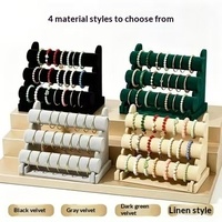 Présentoir à roulettes 3 niveaux en velours pour bracelets et colliers, diamètre 5 cm, approvisionnement direct usine, best-seller