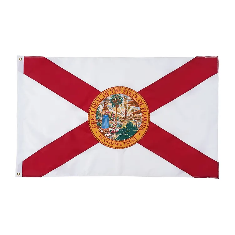 بالجملة الثقيلة 12x18 بوصة صغيرة فلوريدا قارب العلم الدولة من Floride FL يخت أعلام للخارج