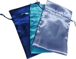 Pochettes en satin de soie doux, sacs d'emballage durables pour perruques, mèches et extensions capillaires pour filles, avec logo sérigraphié, pour le rangement de bonbons - Product Image 2