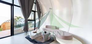 Glaming hotel luxury cabin tent family house boat shell hotel tent - Product Image 6