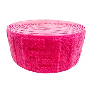 1.5 <span class=keywords><strong>inch</strong></span> bán buôn tùy chỉnh màu duy nhất Jacquard Debossed Logo mềm polyester/Nylon dệt ban nhạc đàn hồi vải cho đồ lót - Product Image 4