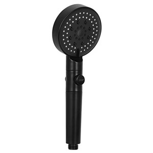 Superhome Accessoires de salle de bain Pommeau de douche à main 6 modes réglable haute pression économie d'eau arrêt à une touche massage chromé - Product Image 1